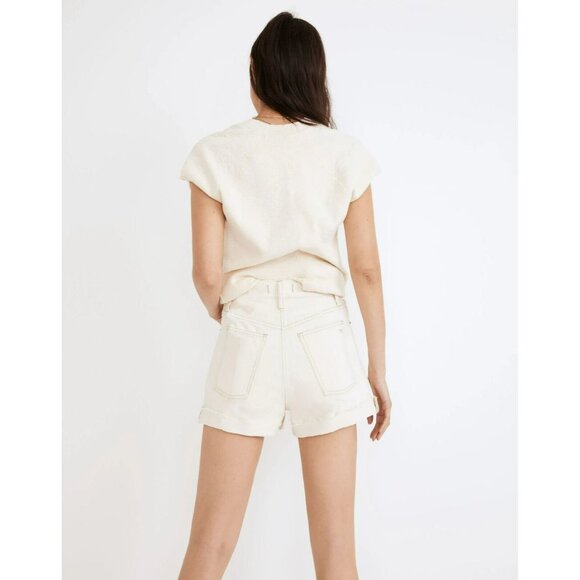 Madewell The Dad Jean Shorts Vintage Canvas Wash Size 27 High Rise NF048 - Picture 3 of 13